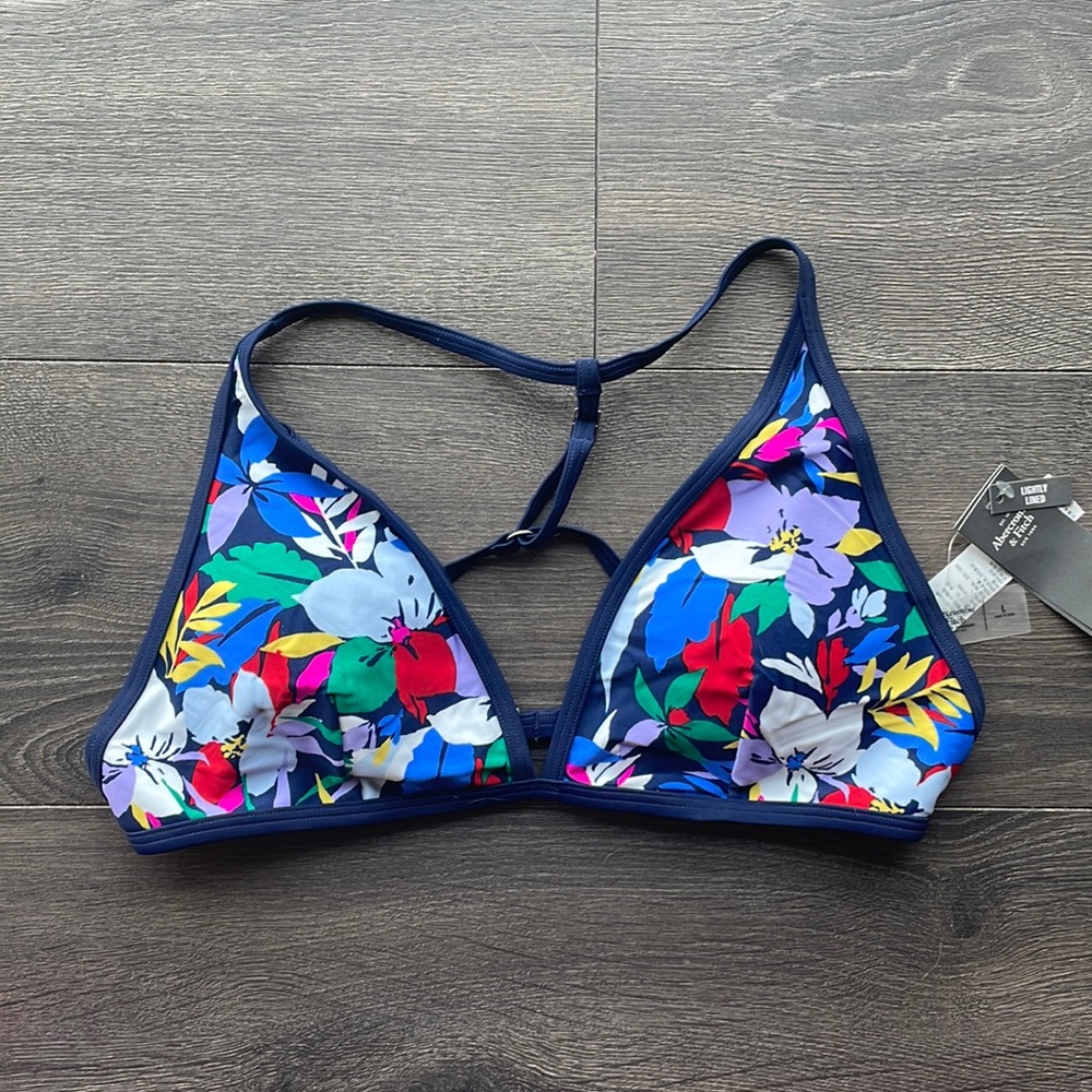 NWT bikini swim top bathing suit Abercrombie Fitch A&F New Large